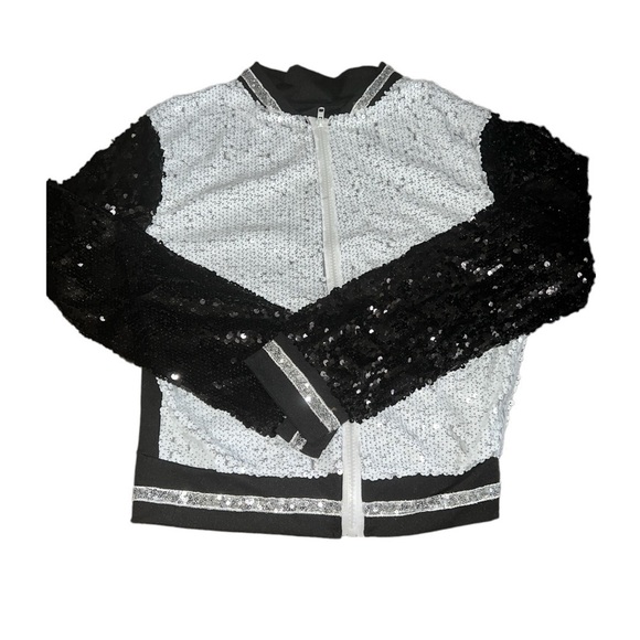 Sequin jacket. Black and white. - Picture 1 of 1